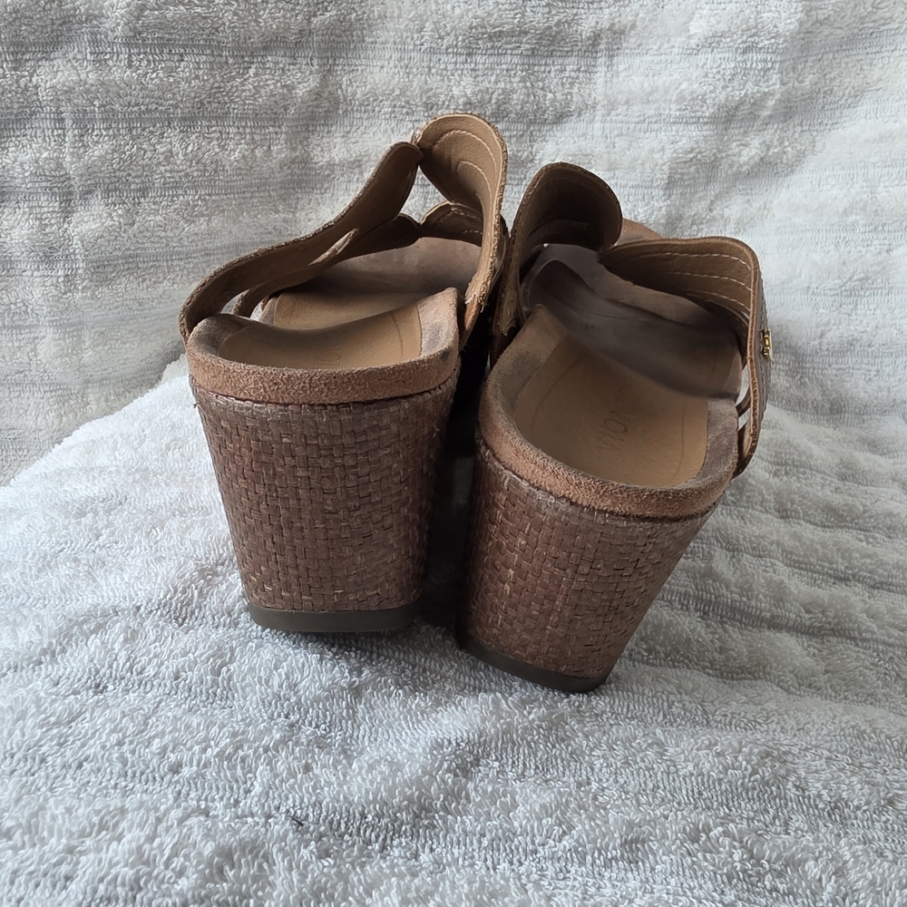 Vionic Malorie Raffia Platform Wedge Sandals Wome… - image 4